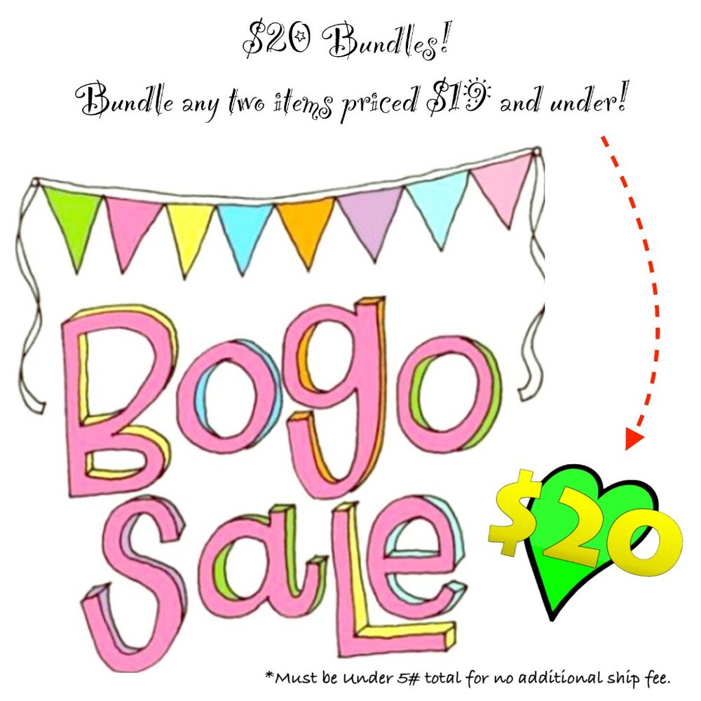🛍️ BOGO Sale! BOGO BUNDLES! Any two items $19 and under for 20 🛍️